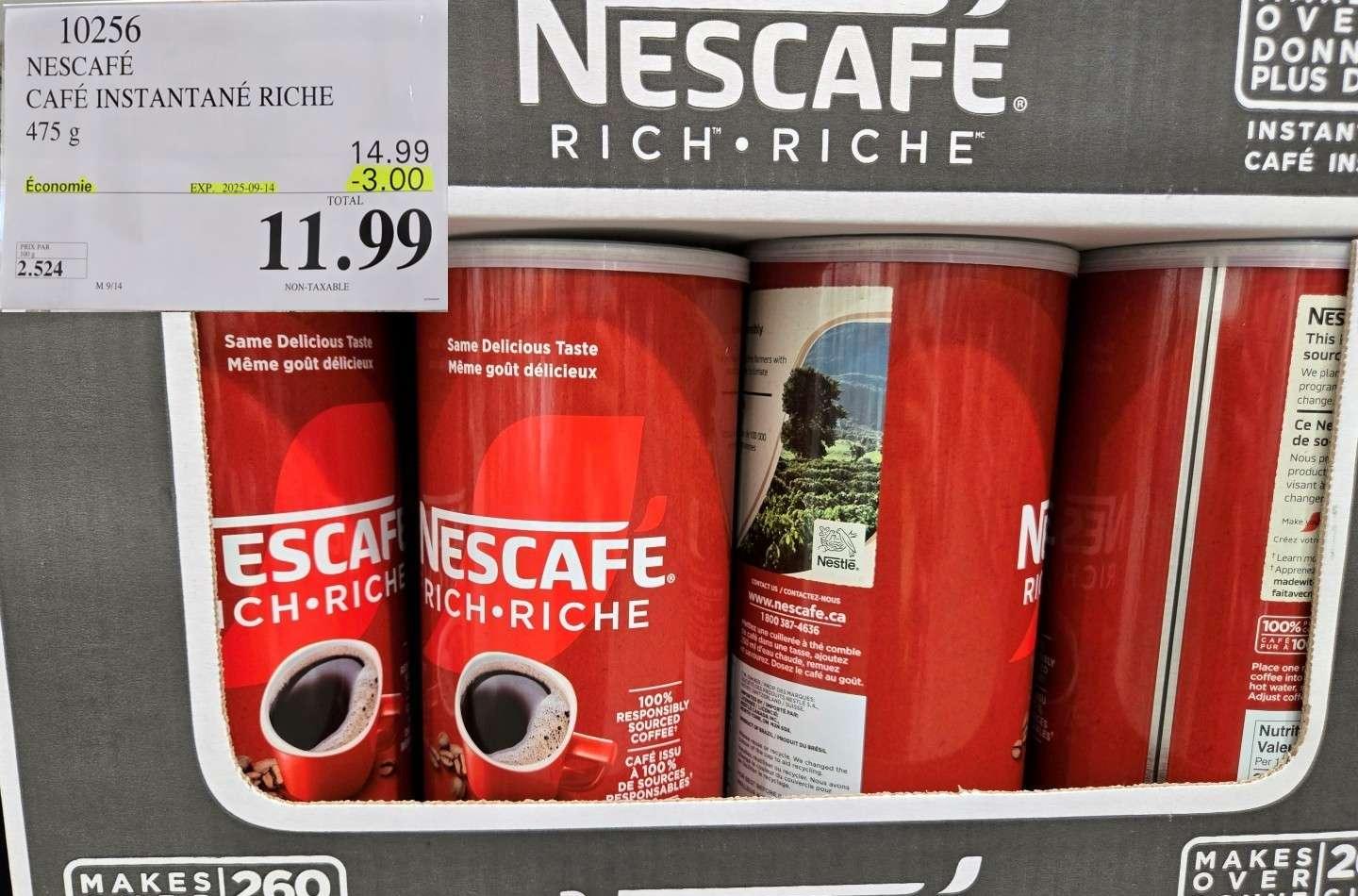 NESCAFE CAFE INSTANTANE RICHE  475 g at Costco