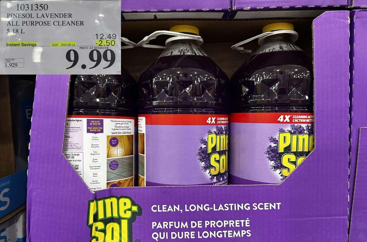 PINESOL LAVENDER ALL PURPOSE CLEANER 5.18 L - Costco Canada deal - Save $2.50 - Household Essentials