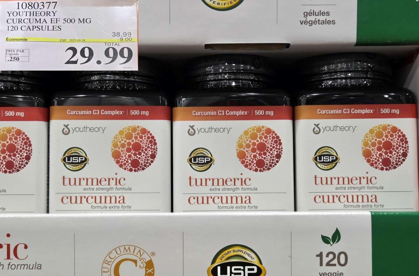 YOUTHEORY  CURCUMA  EF  120 GELULES VEGETALES at Costco