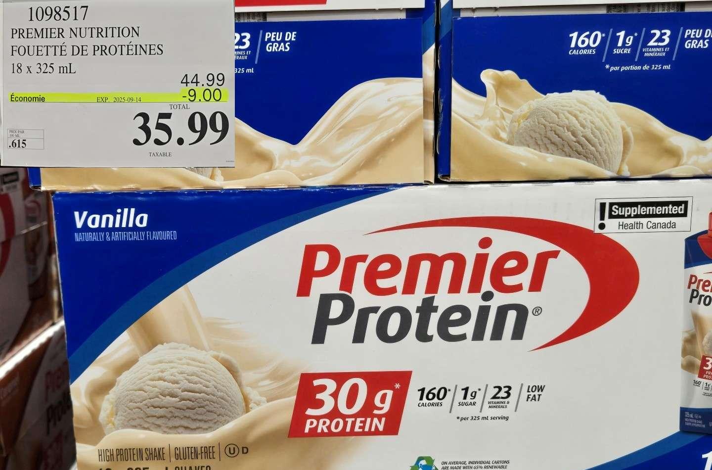 PREMIER NUTRITION FOUETTE DE PROTEINES 18 x 325 mL at Costco