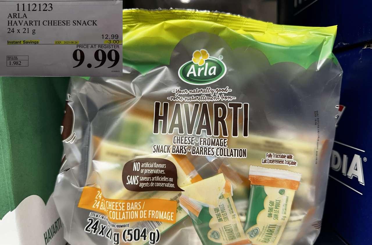 ARLA HAVARTI CHEESE SNACK 24 x 21g at Costco