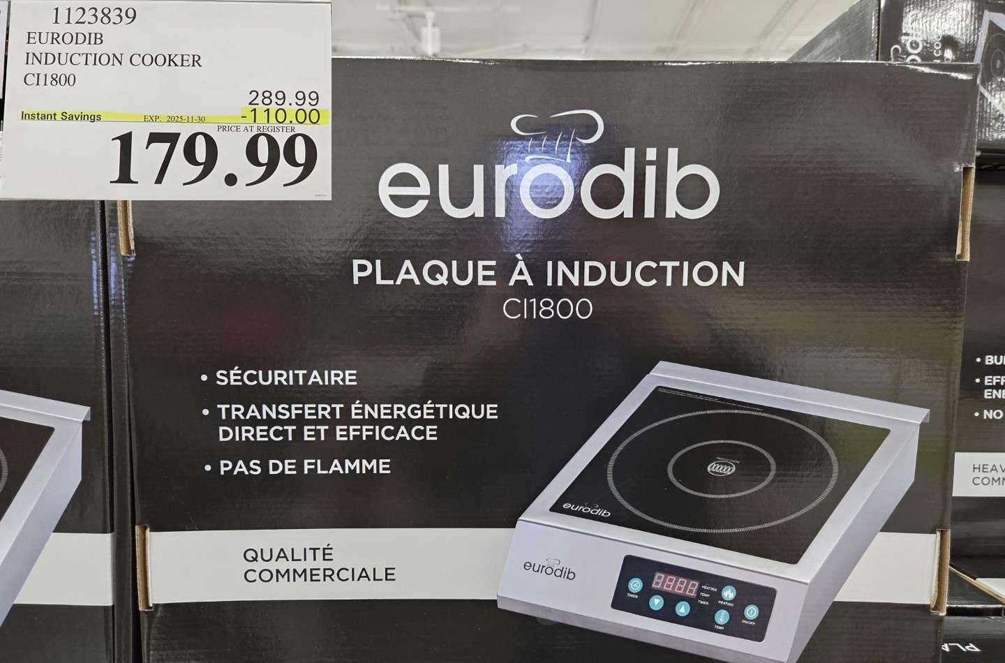 EURODIB INDUCTION COOKER CI1800 - Costco Canada deal - Save $110.00 - Home and Kitchen