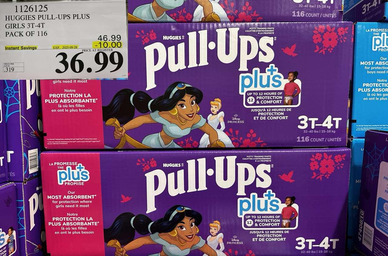 HUGGIES PULL-UPS PLUS GIRLS 3T-4T PACK OF 116 at Costco