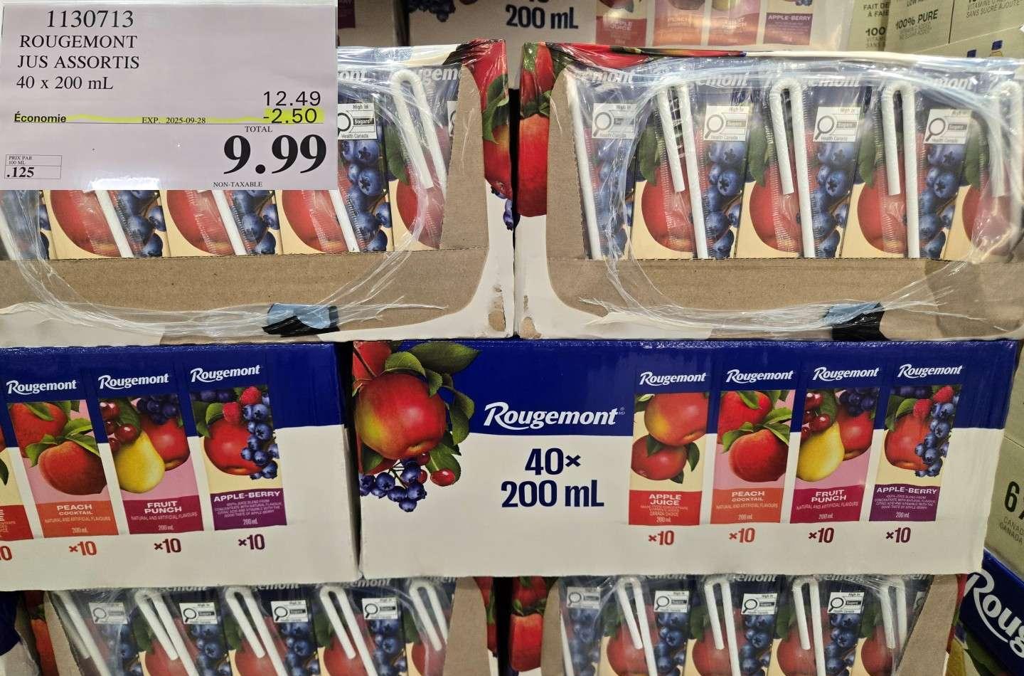 ROUGEMONT JUS ASSORTIS  40 x 200 mL at Costco