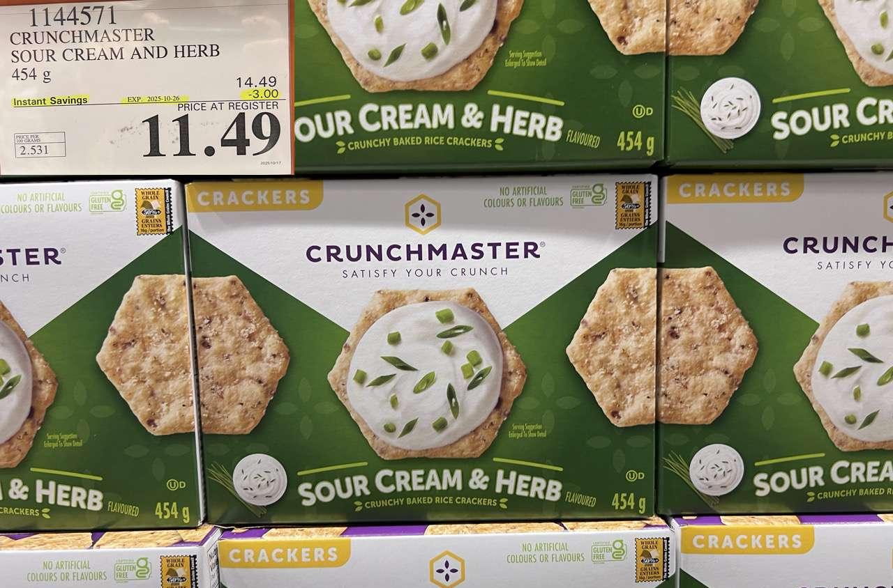 CRUCHMASTER SOUR CREAM AND HERB 454G - Costco Canada deal - Save $3.00 - Food & Beverage