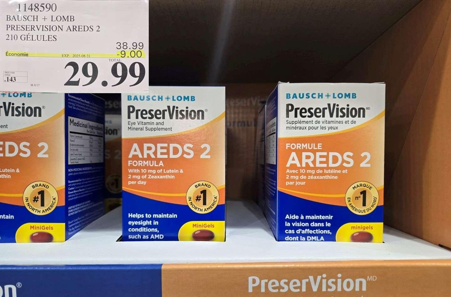 PRESERVISION AREDS 2 FORMULE 210 GELULES at Costco