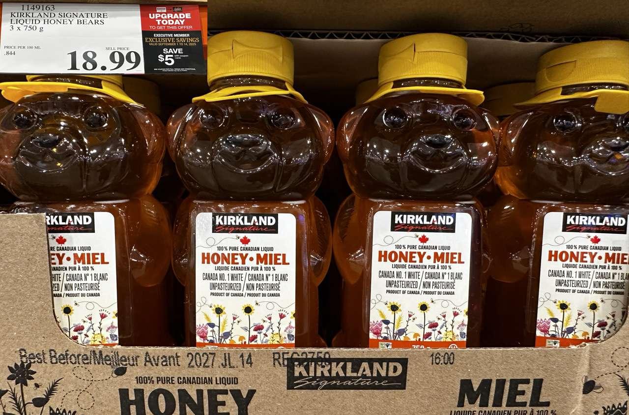 KIRKLAND SIGNATURE LIQUID HONEY BEARS 3 X 750 G - Costco Canada deal - Save $5.00 - Food & Beverage
