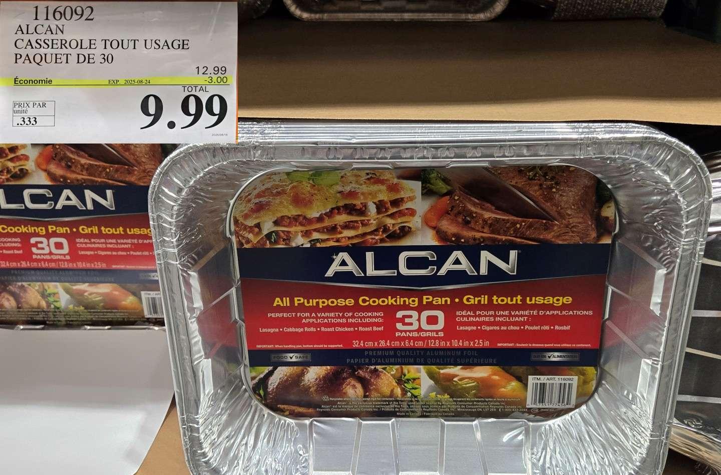 ALCAN CASSEROLE TOUT USAGE PAQUET DE 3 at Costco