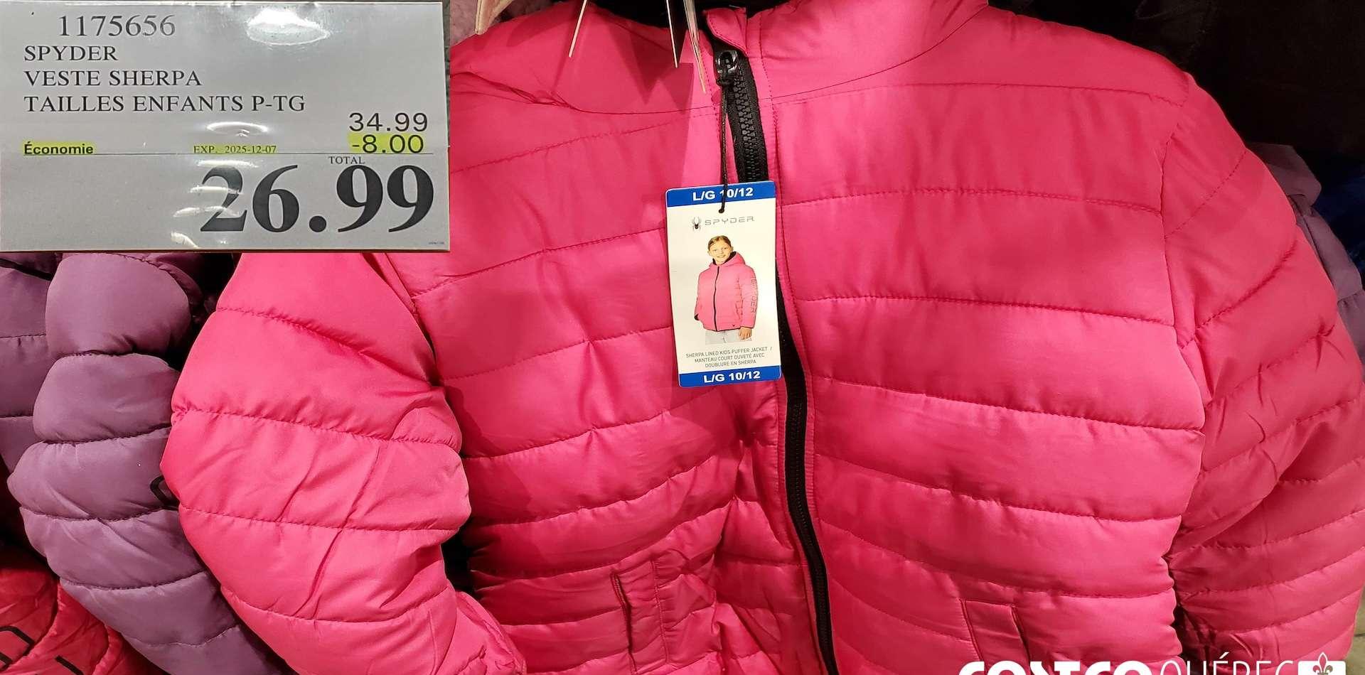 SPYDER VESTE SHERPA TAILLES ENFANTS P-TG at Costco