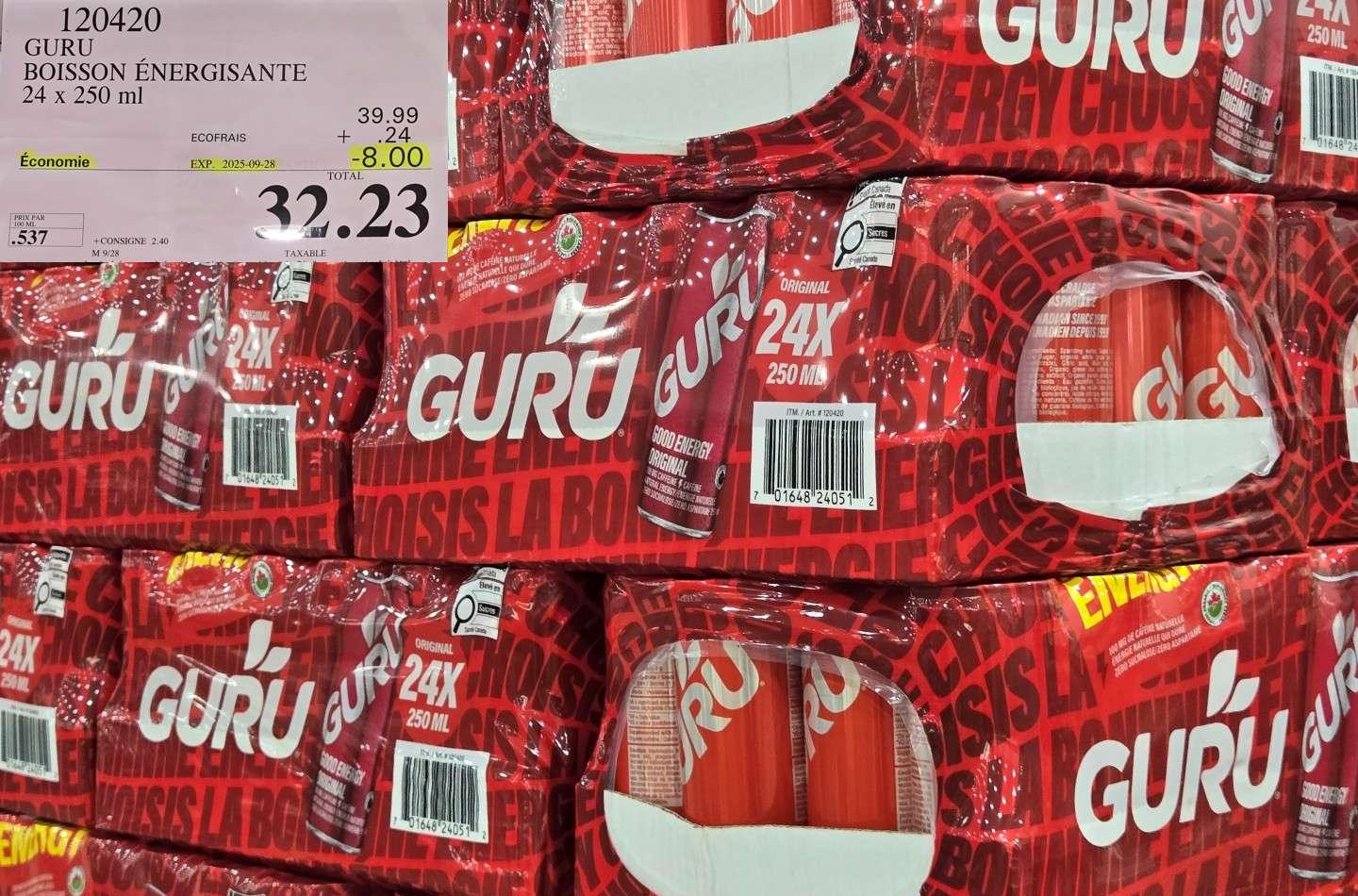 GURU BOISSON ENERGISANTE  24 x 250 ml at Costco