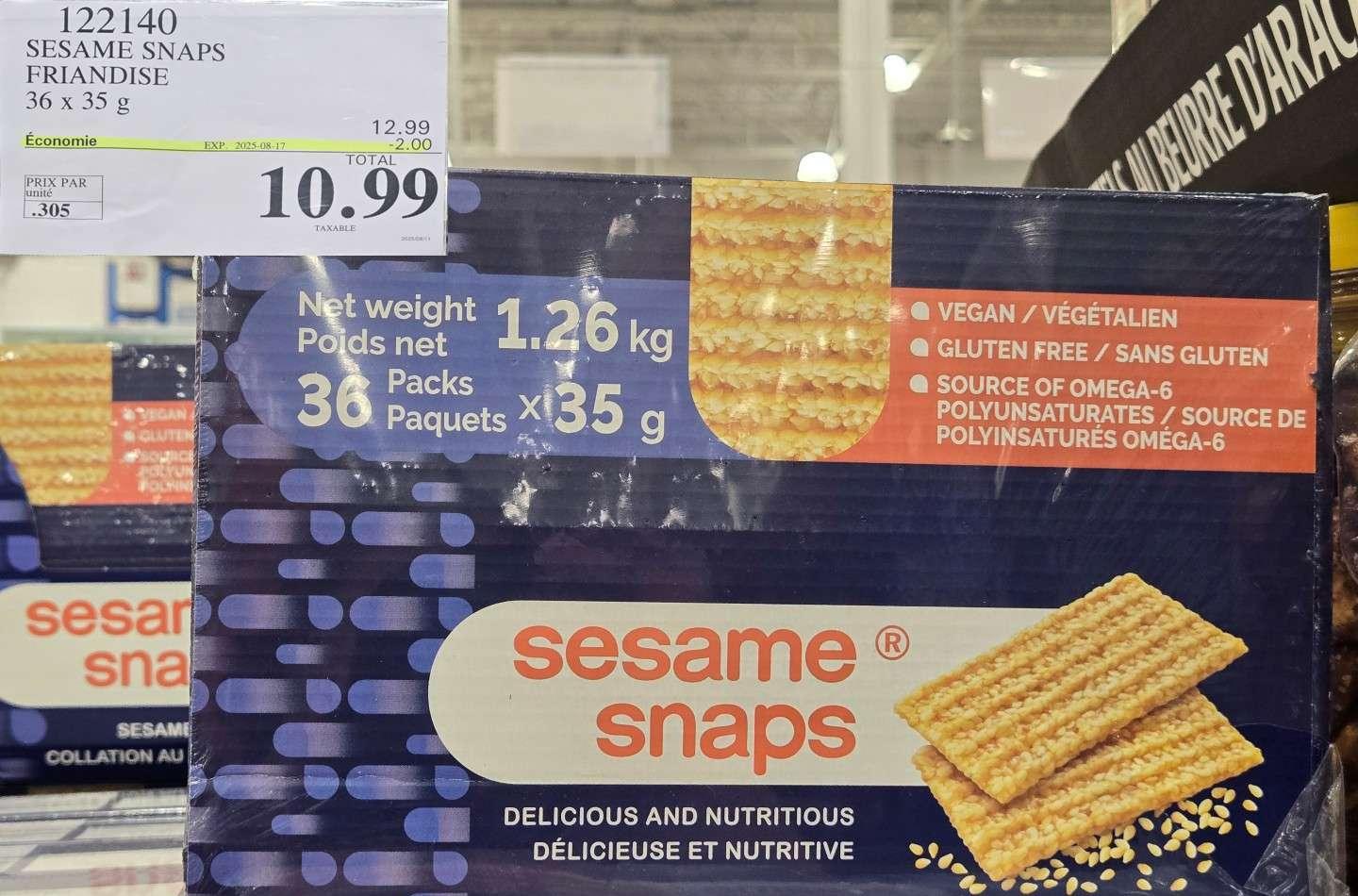 SESAME SNAPS COLLATION AU SESAME at Costco