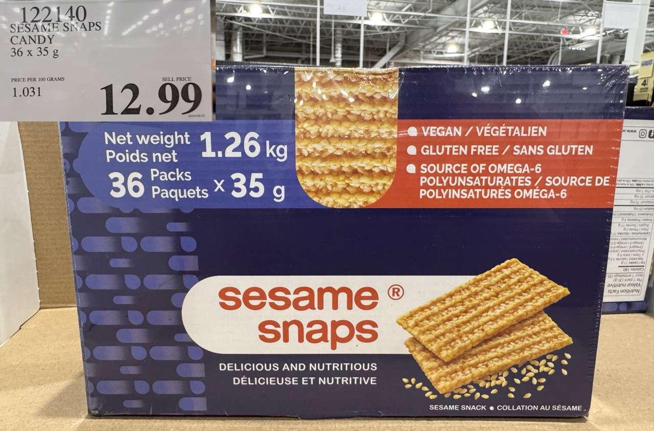 SESAME SNAPS SESAME SNACKS 36 x 35 g at Costco