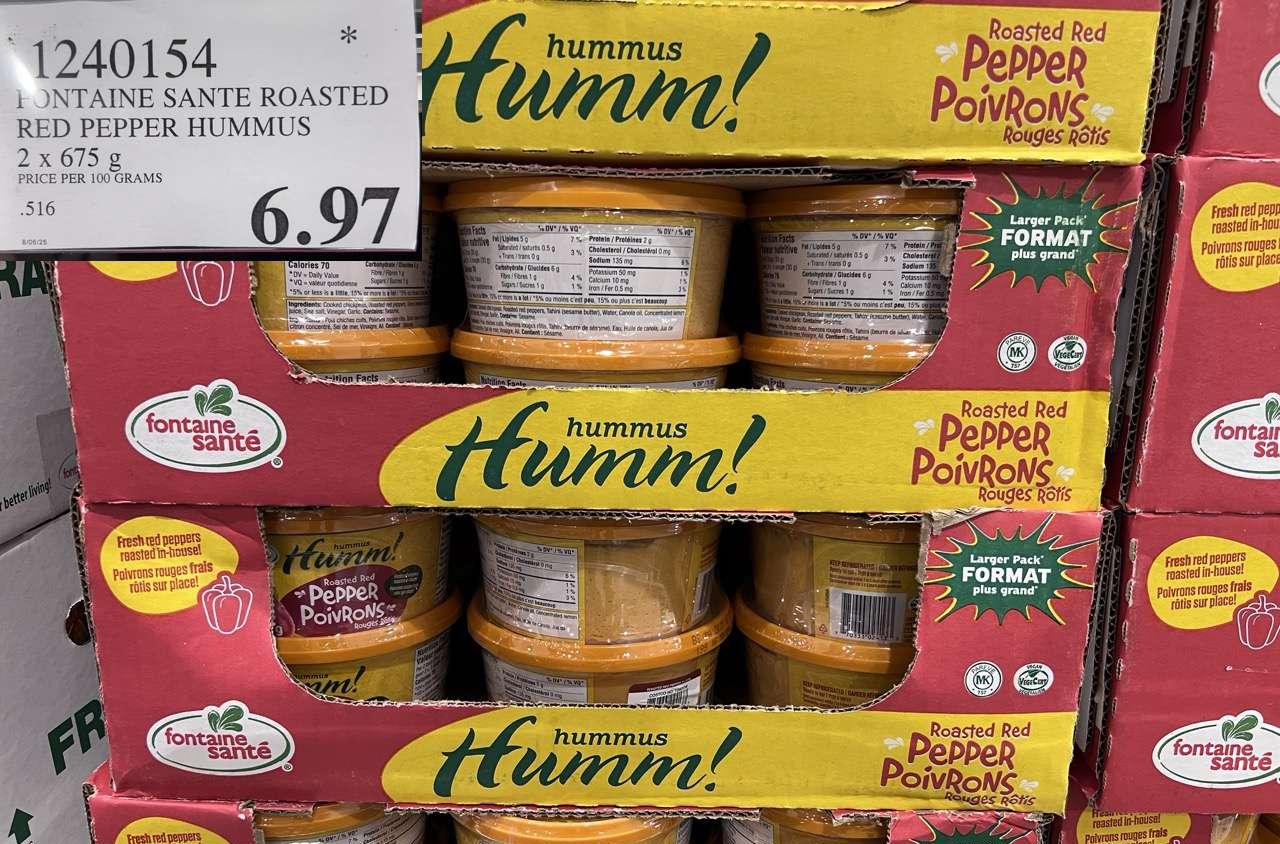 FONTAINE SANTE ROASTED RED PEPPER HUMMUS 2 X 675G at Costco