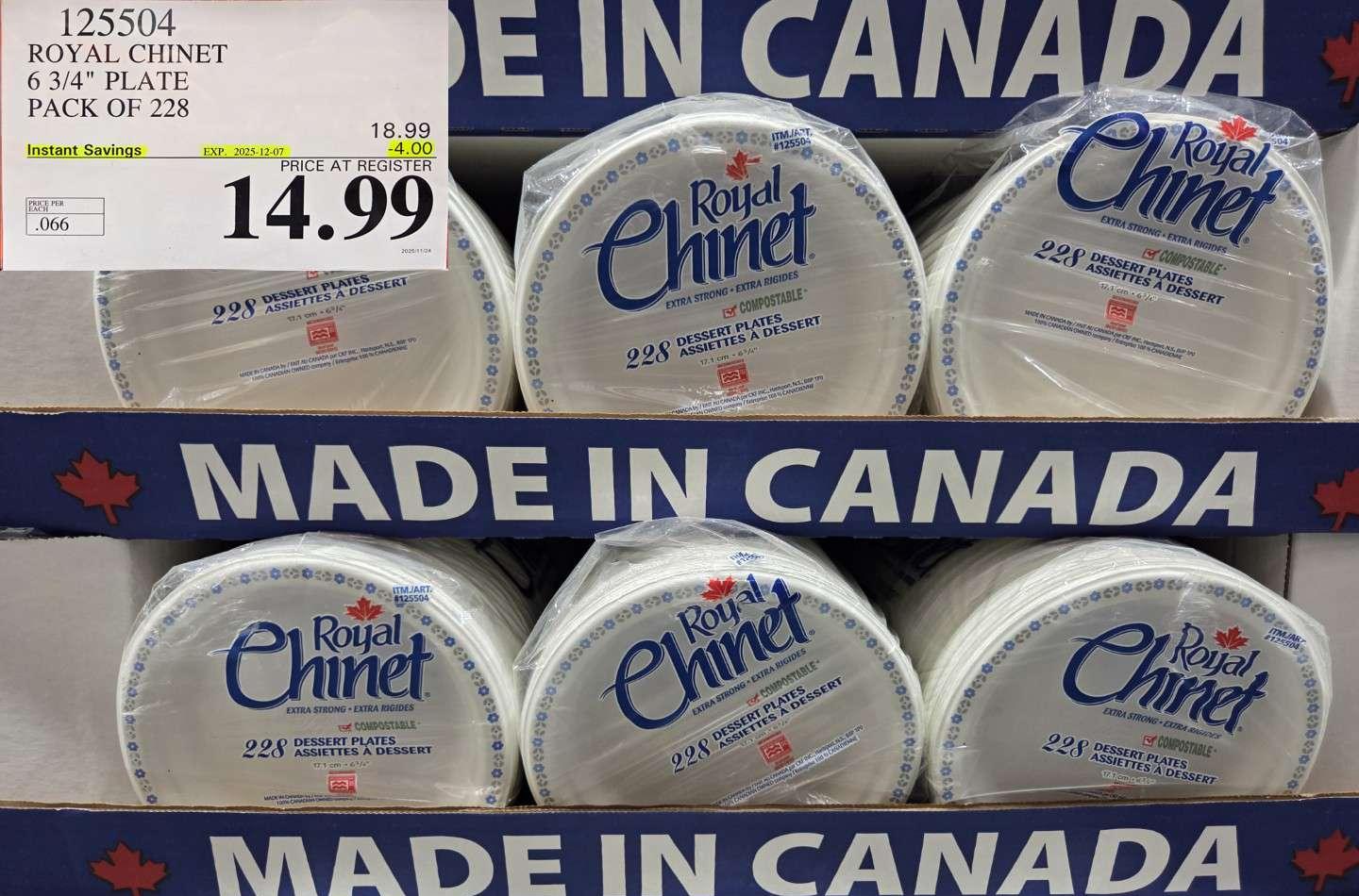 ROYAL CHINET 6 3/4" PLATE PACK OF 228 - Costco Canada deal - Save $4.00 - Household Essentials