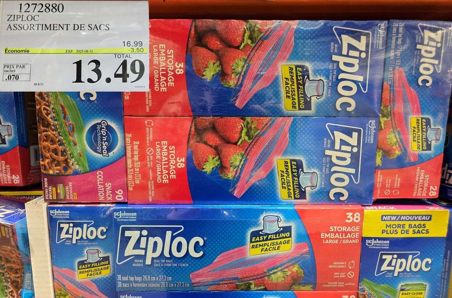 ZIPLOCK ASSORTIMENT DE SACS at Costco
