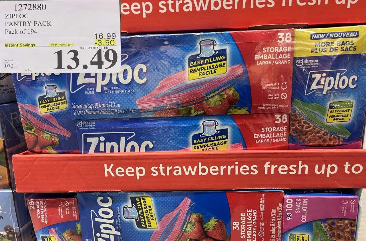 ZIPLOC PANTRY PACK Pack of 194 at Costco