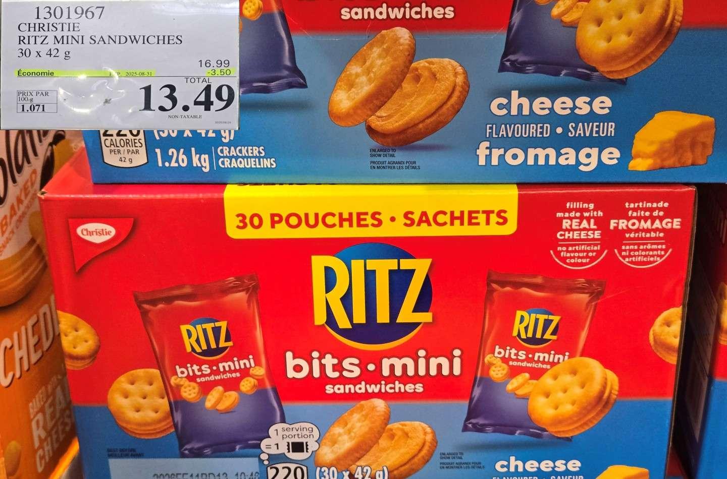 CHRISTIE MINI RITZ SANDWICHES   30 x 42g at Costco
