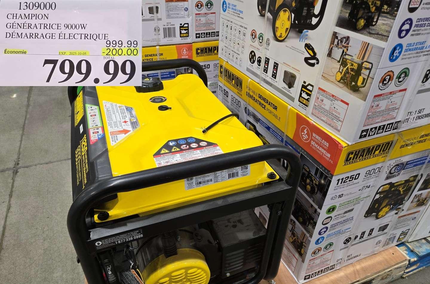 CHAMPION  GENERATEUR 9000W    DEMARRAGE ELECTRIQUE at Costco