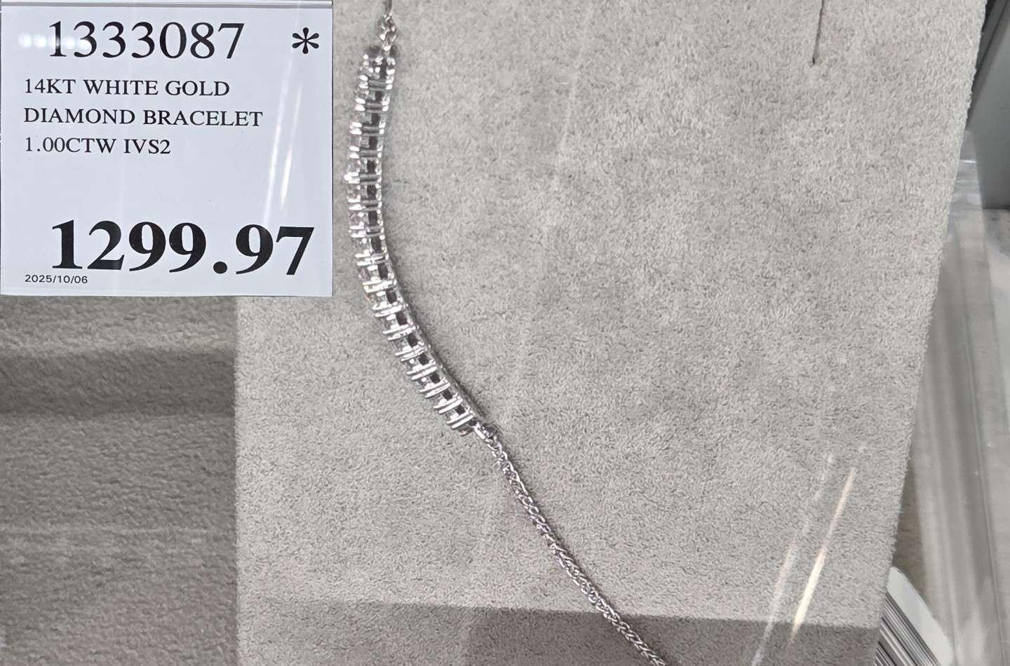 14KT WHITE GOLD DIAMOND BRACELET 1.00CTW IVS2 - Costco Canada deal - Save $350.00 - Clothing and Accessories