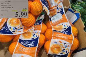 ORANGES PRODUCT OF SOUTH AFRICA at Costco