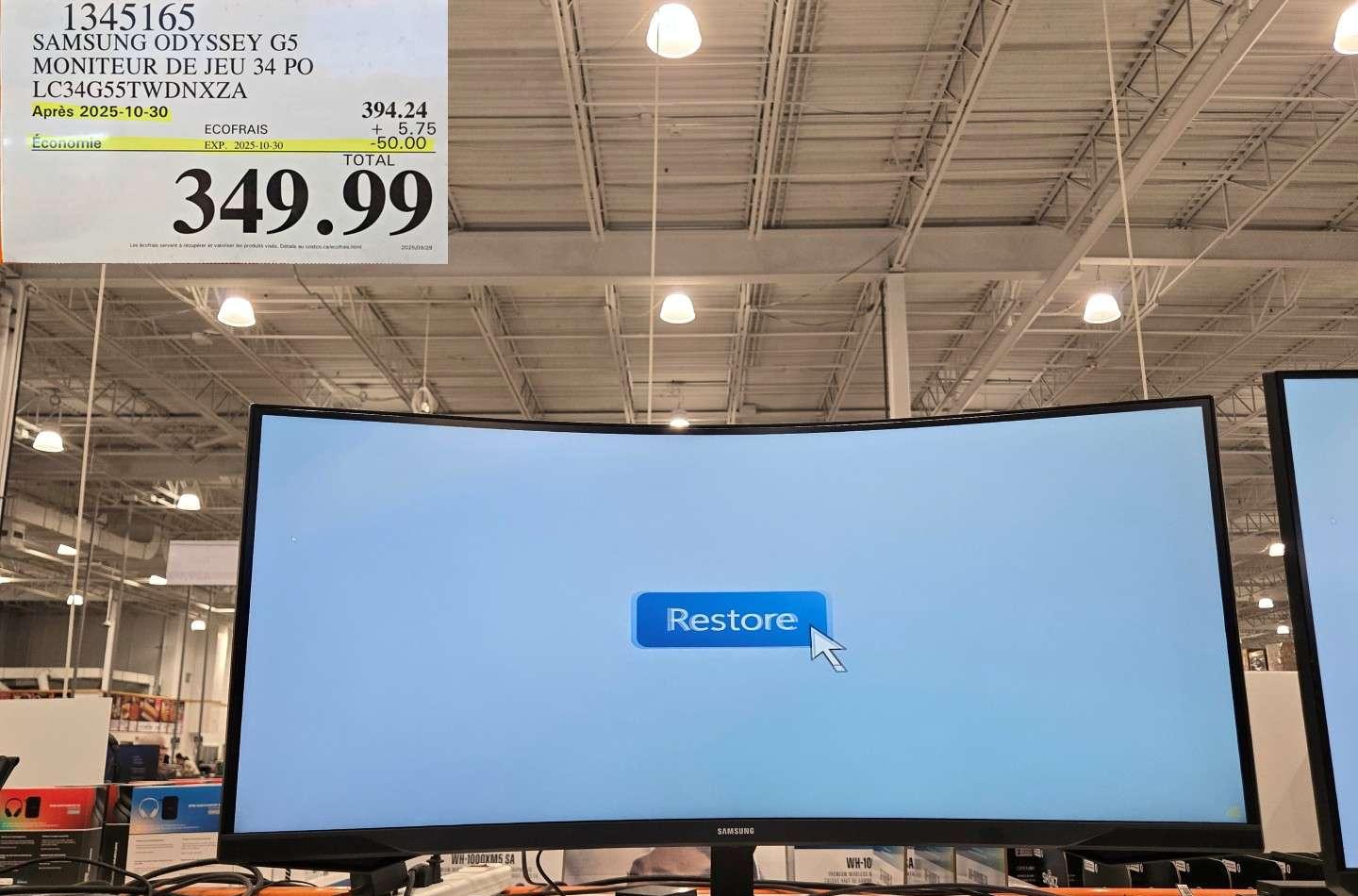 SAMSUNG ODYSSEY G5 MONITEUR DE JEU 34 PO at Costco