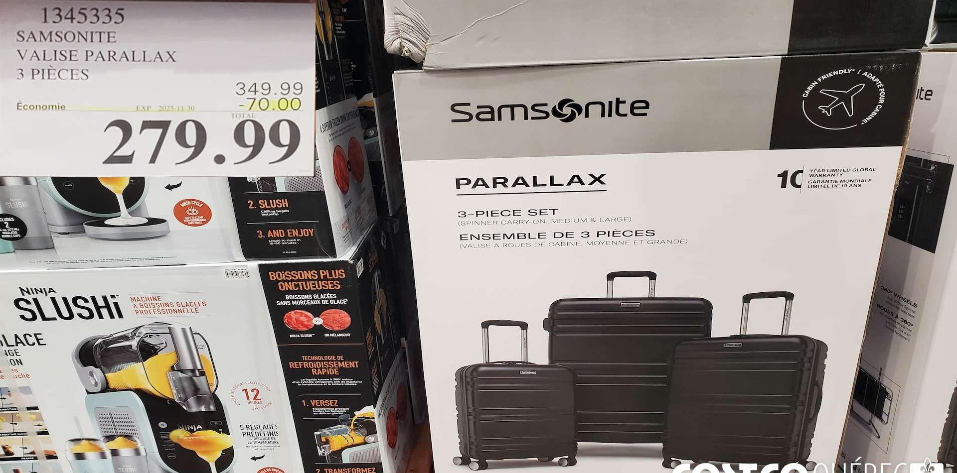 SAMSONITE VALISE PARALLAX 3 PIECES    70.00 OFF at Costco