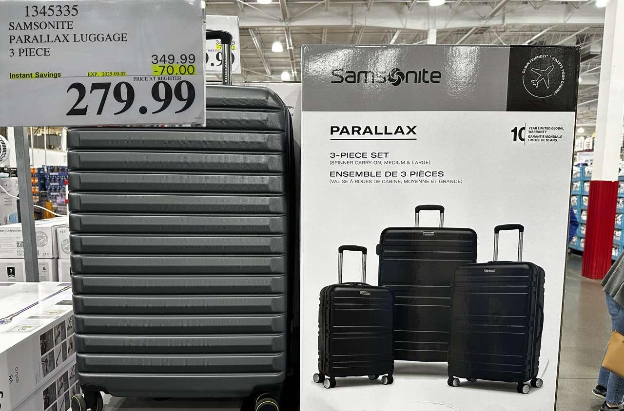 SAMSONITE PARALLAX LUGGAGE 3 PIECE at Costco