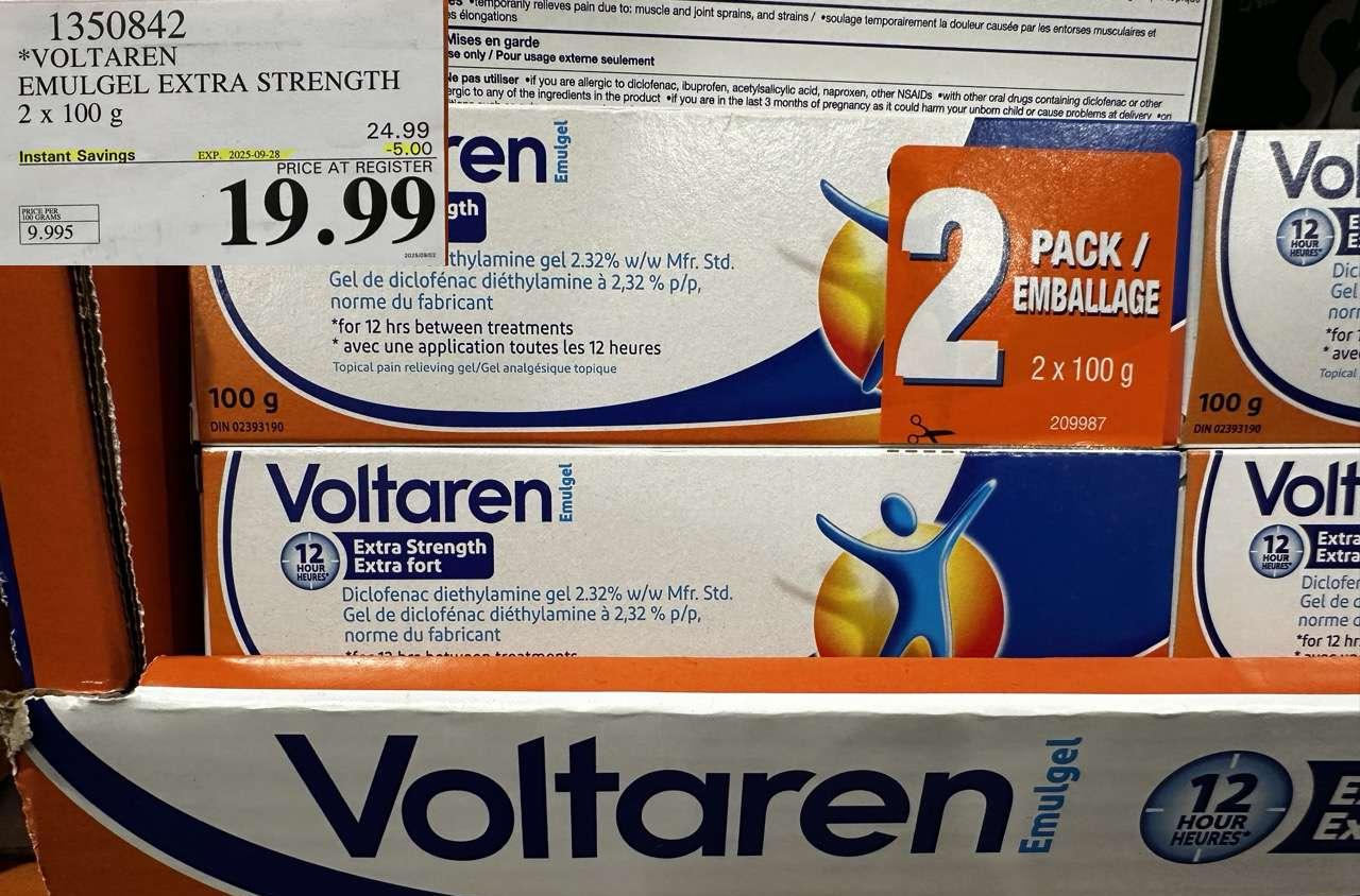 VOLTAREN EMUGEL ES 2 X 100 G - Costco Canada deal - Save $5.00 - Health and Beauty