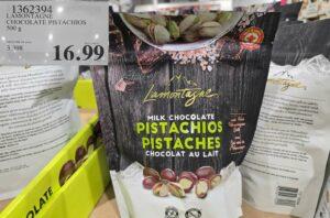 LAMONTAGNE CHOCOLATE PISTACHIOS 500 g at Costco