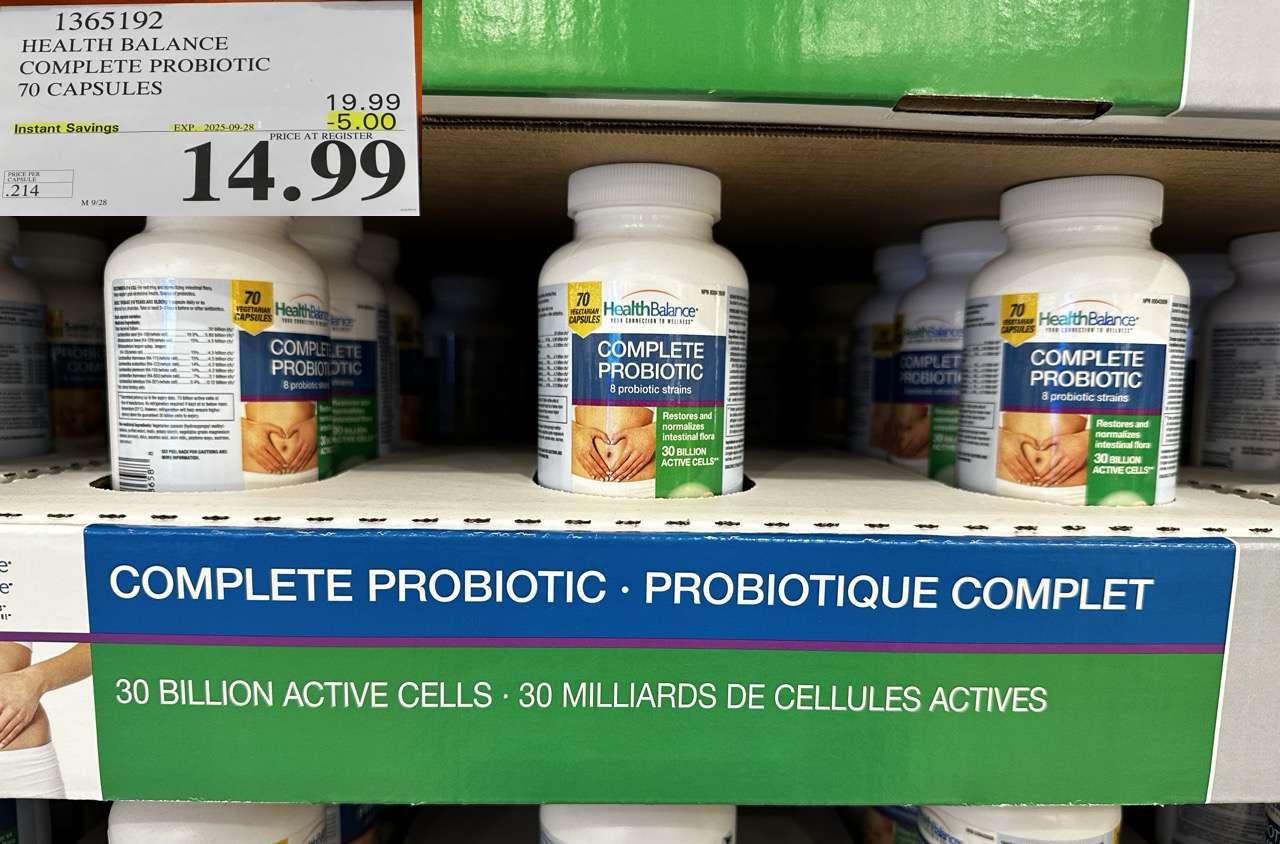 HEALTH BALANCE COMPLETE PROBIOTIC 70 CAPSULES at Costco