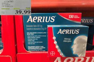 AERIUS ALLERGY 130 TABLETS at Costco