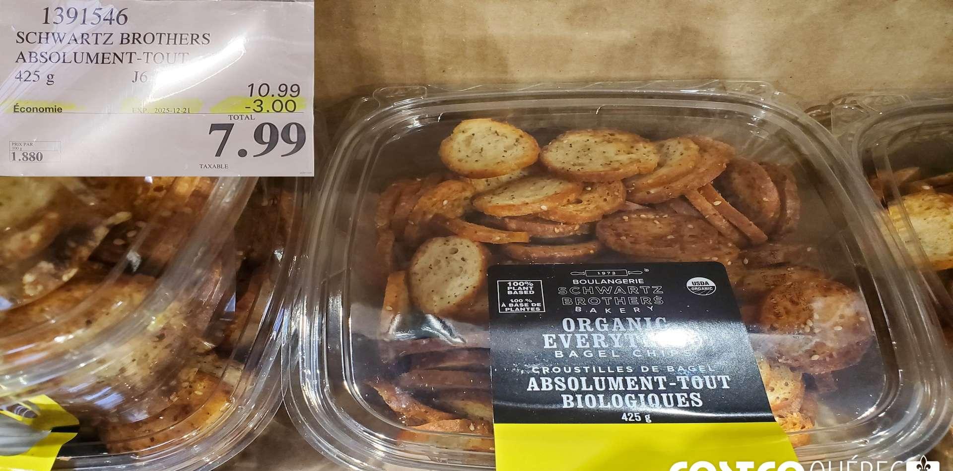 SCHWARTZ BROTHERS EVERYTHING BAGEL CHIPS at Costco