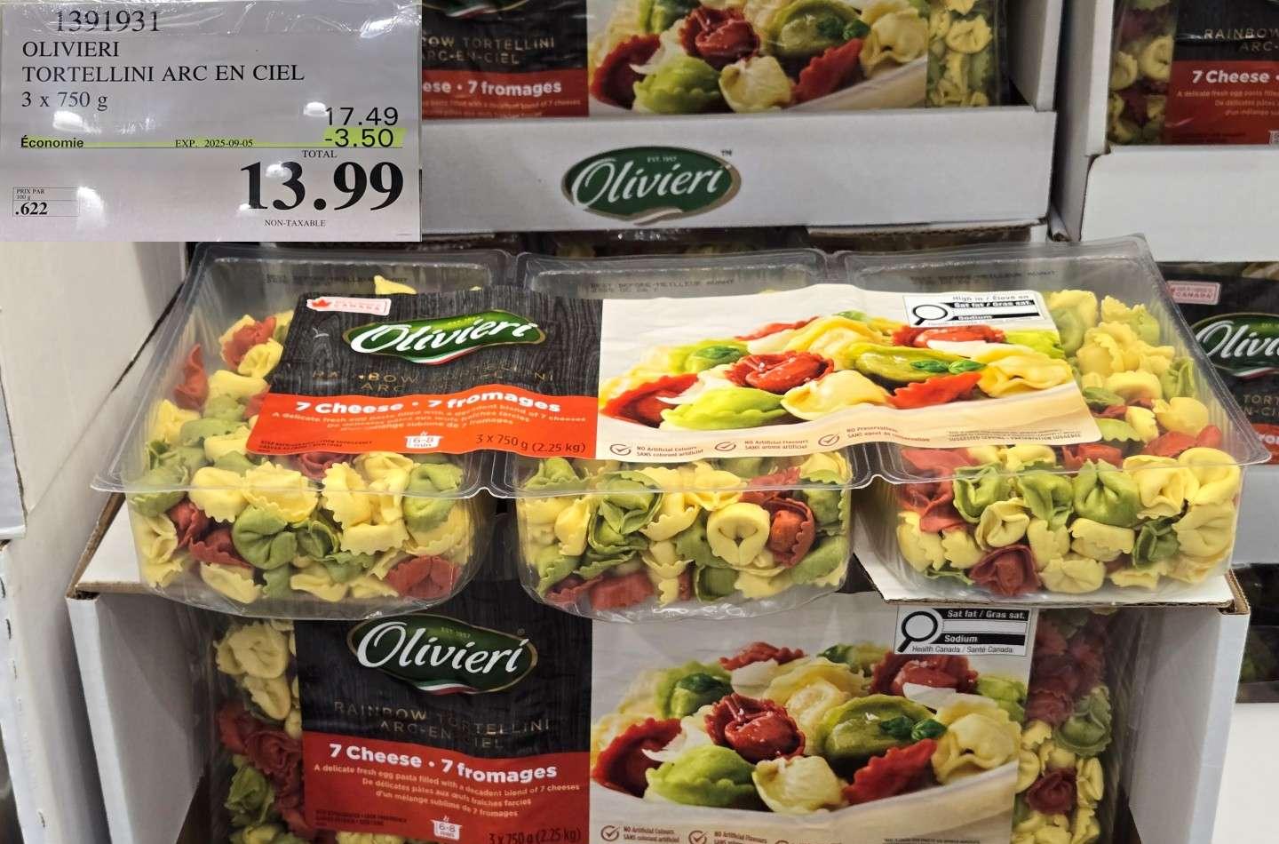 OLIVIERI TORTELLINI ARC EN CIEL at Costco