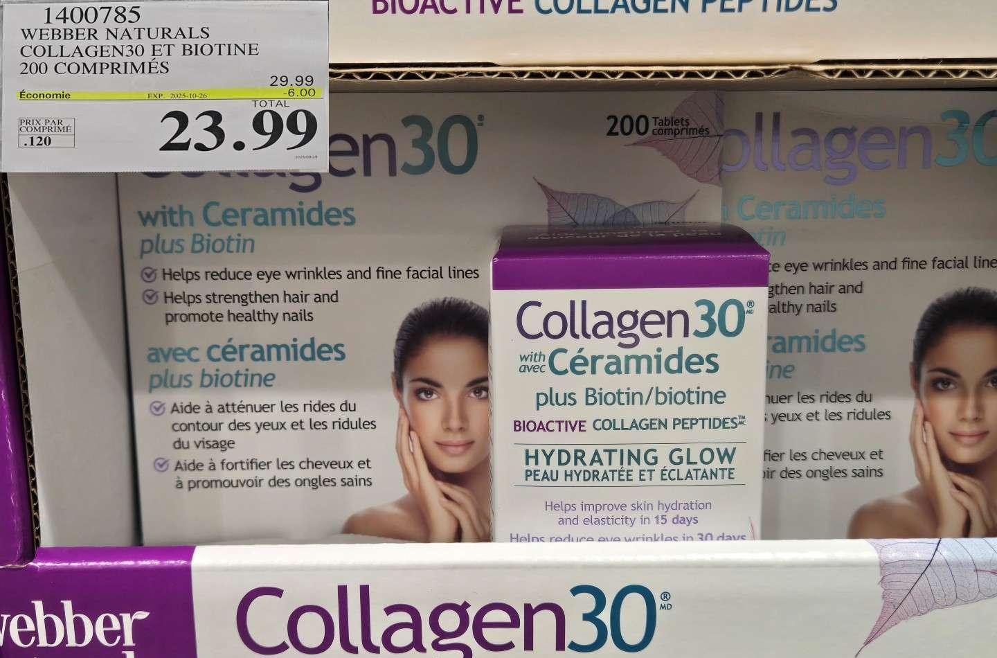 WEBBER NATURALS COLLAGEN 30 A/ BIOTINE   200 COMPRIME at Costco