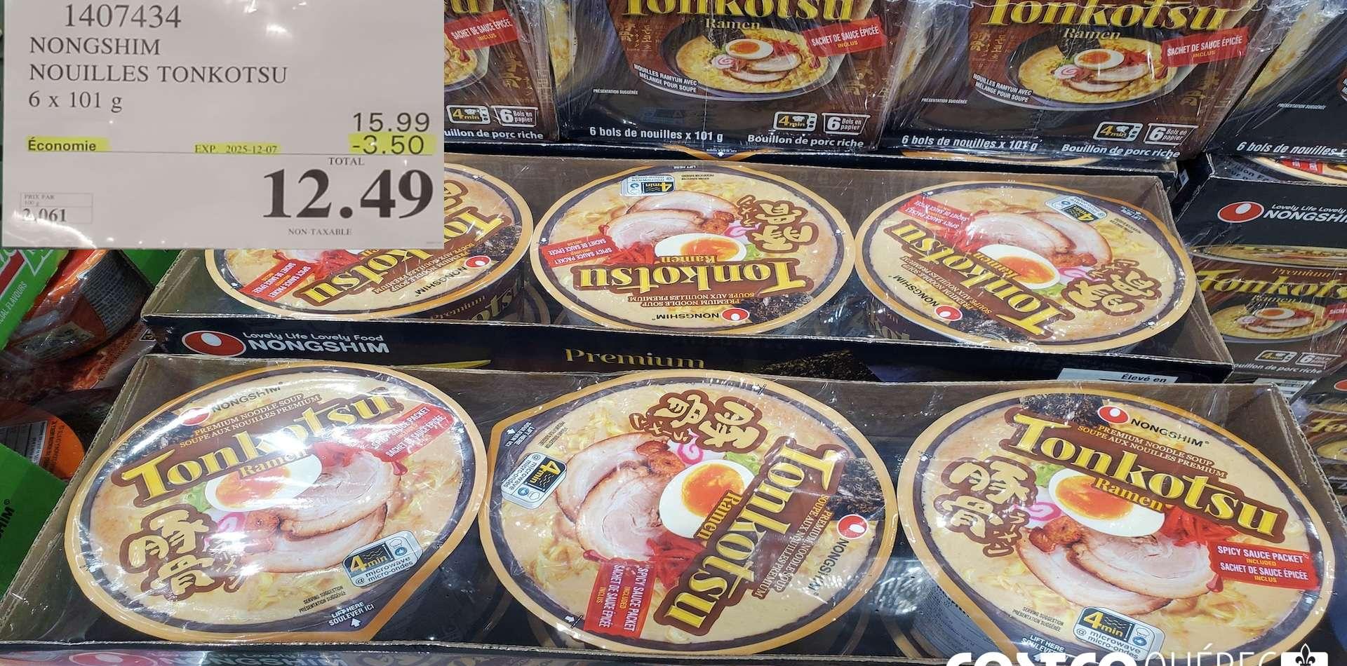 NONGSHIM NOUILLES TONKOTSU    6 x 101 G at Costco