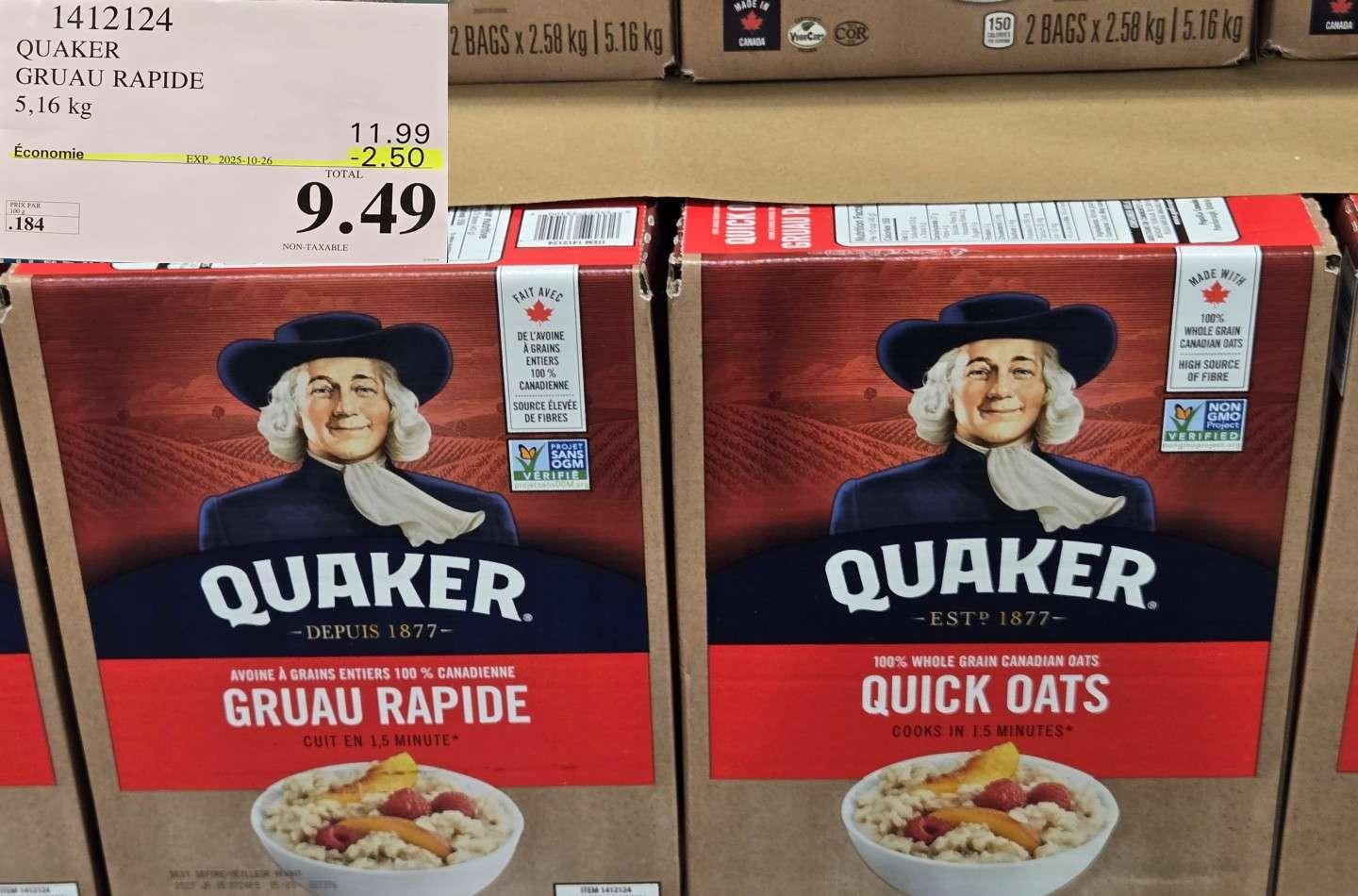 QUAKER  GRUAU RAPIDE at Costco