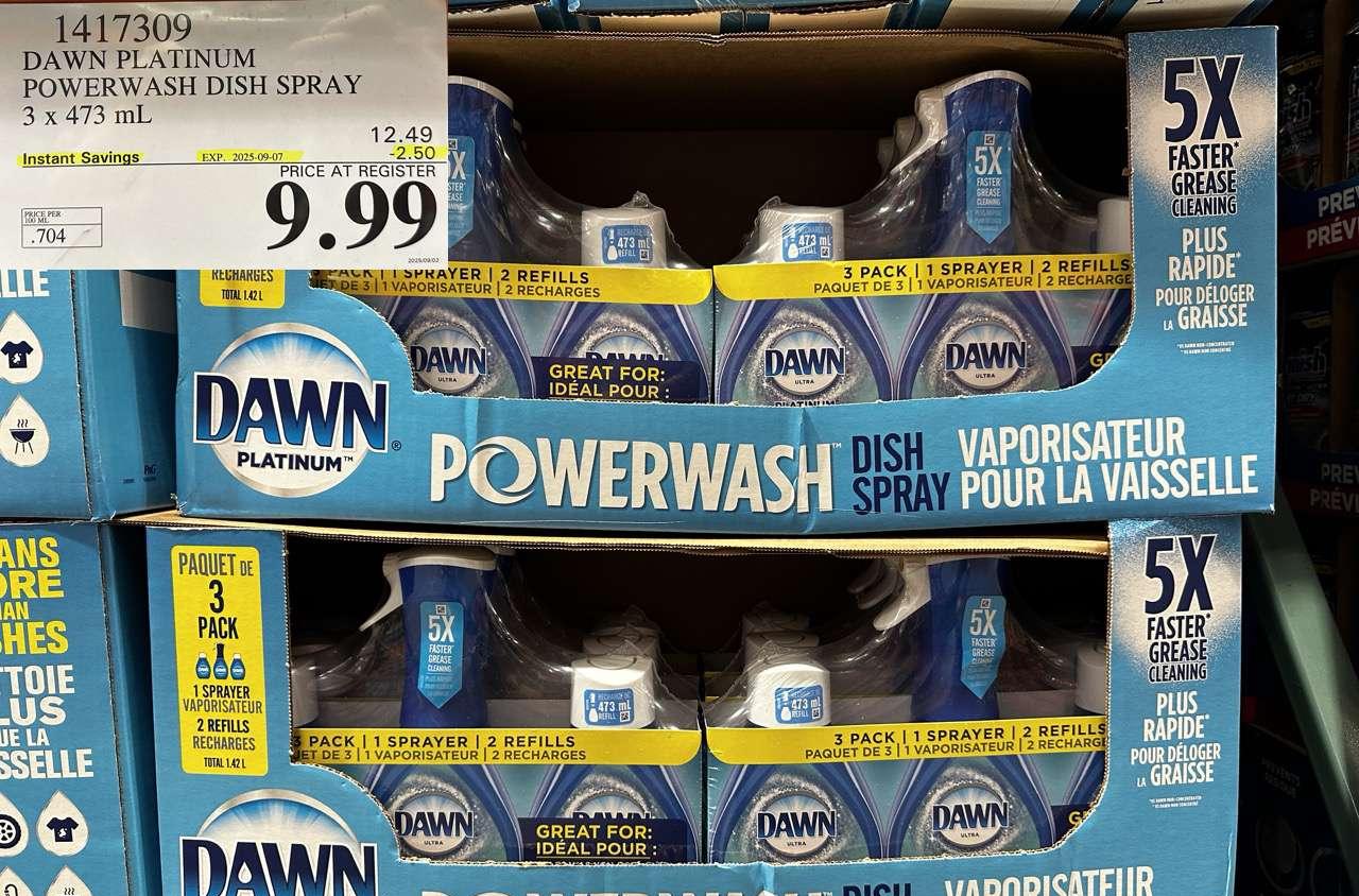 DAWN POWERWASH DISHWASHING DETERGENT  3 x 473 mL - Costco Canada deal - Save $2.50 - Household Essentials