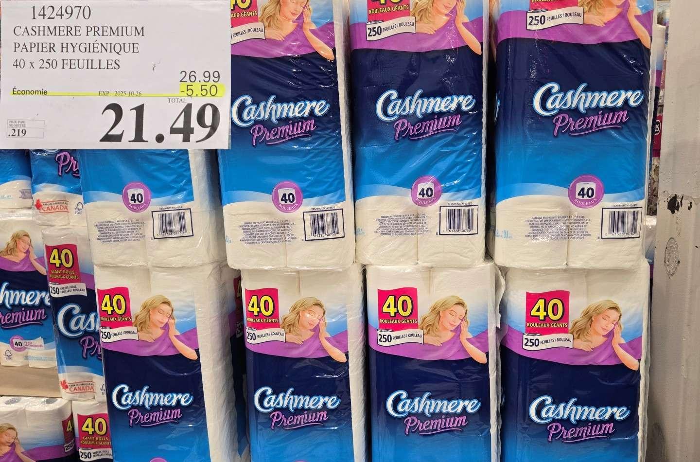 CASHMERE PREMIUM  PAPIER HYGIENIQUE  40 x 250 FEUILLES at Costco