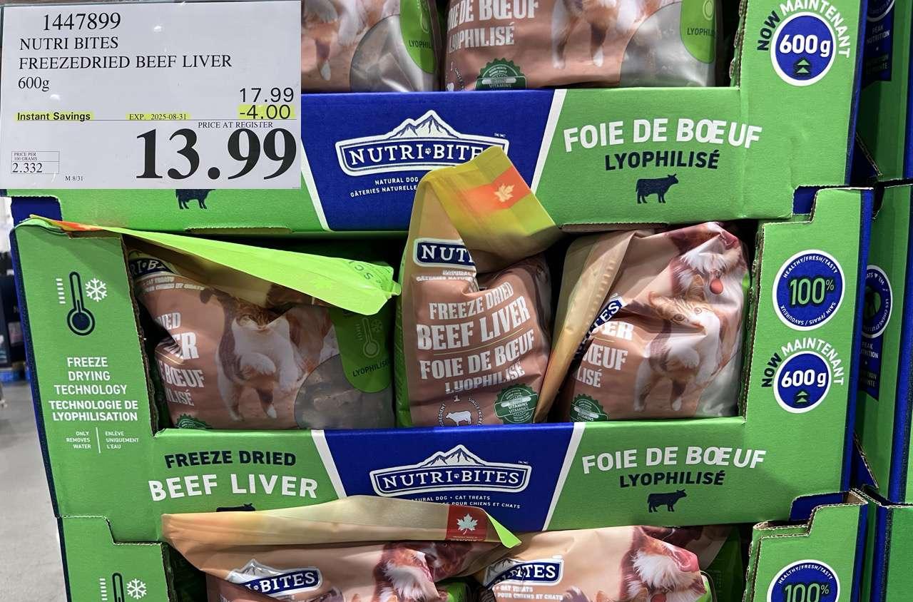 NUTRI BITES FREEZEDRIED BEEF LIVER 600g at Costco