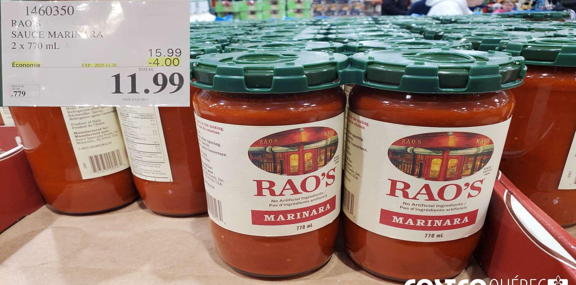 RAO'S SAUCE MARINARA at Costco