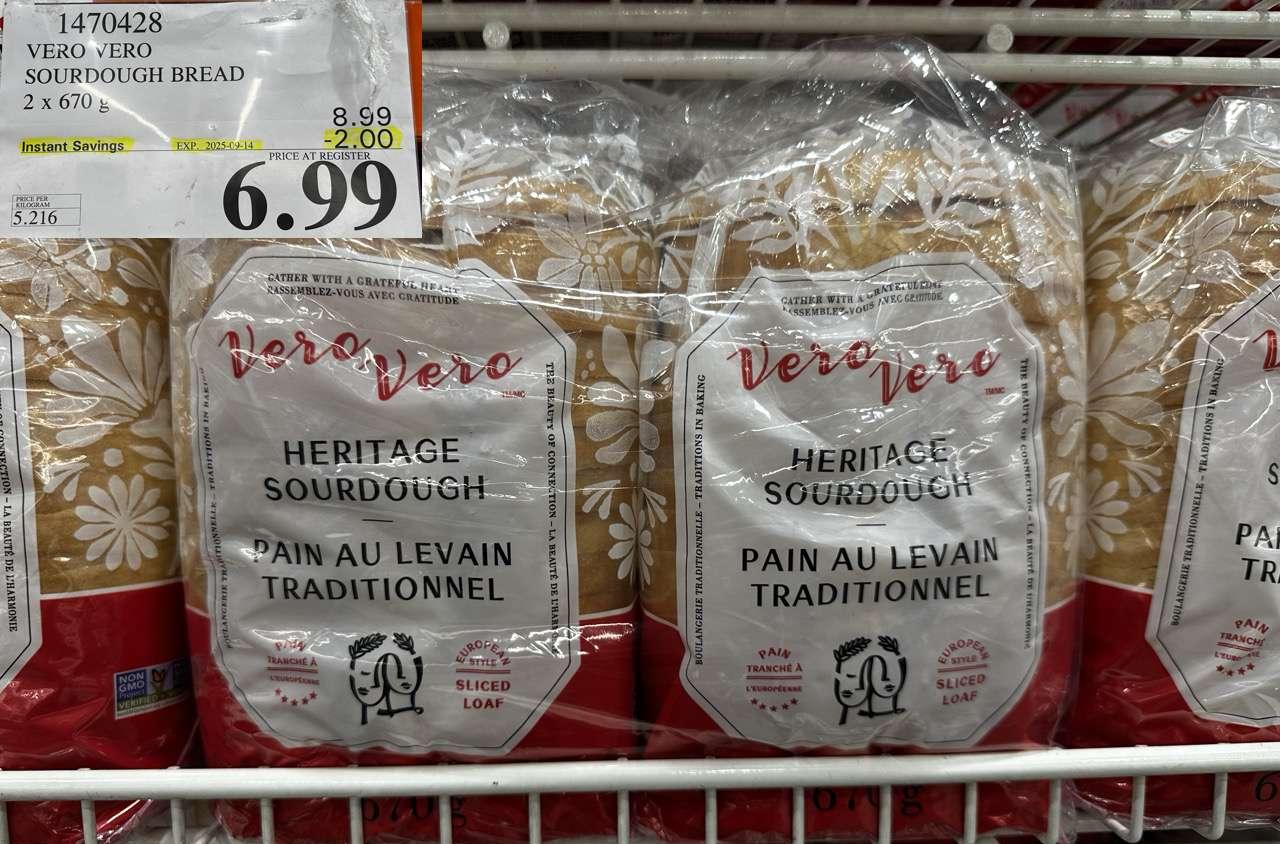 VERO VERO SOURDOUGH BREAD 2 x 670 g - Costco Canada deal - Save $2.00 - Food & Beverage
