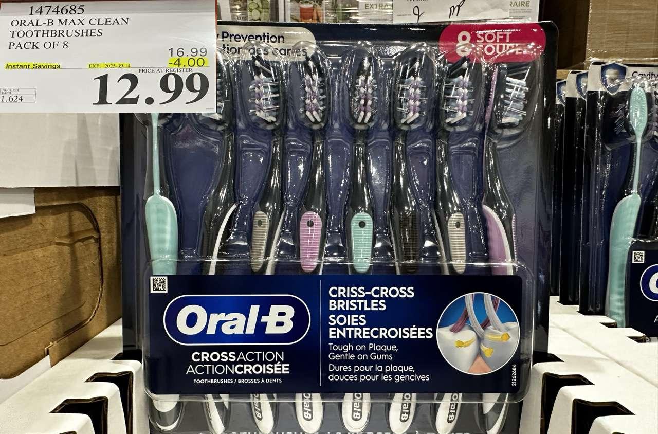 ORAL-B MAX CLEAN TOOTHBRUSHES PACK OF 8 - Costco Canada deal - Save $4.00 - Health and Beauty