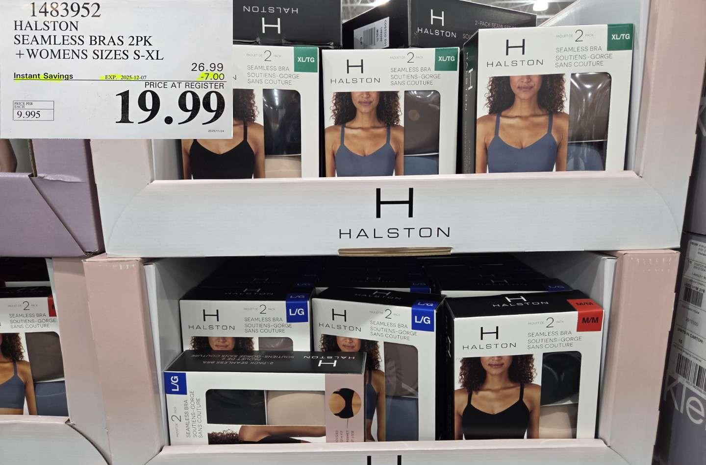 HALSTON SEAMLESS BRA 2PK LADIES SIZES S-XXL - Costco Canada deal - Save $7.00 - Clothing and Accessories