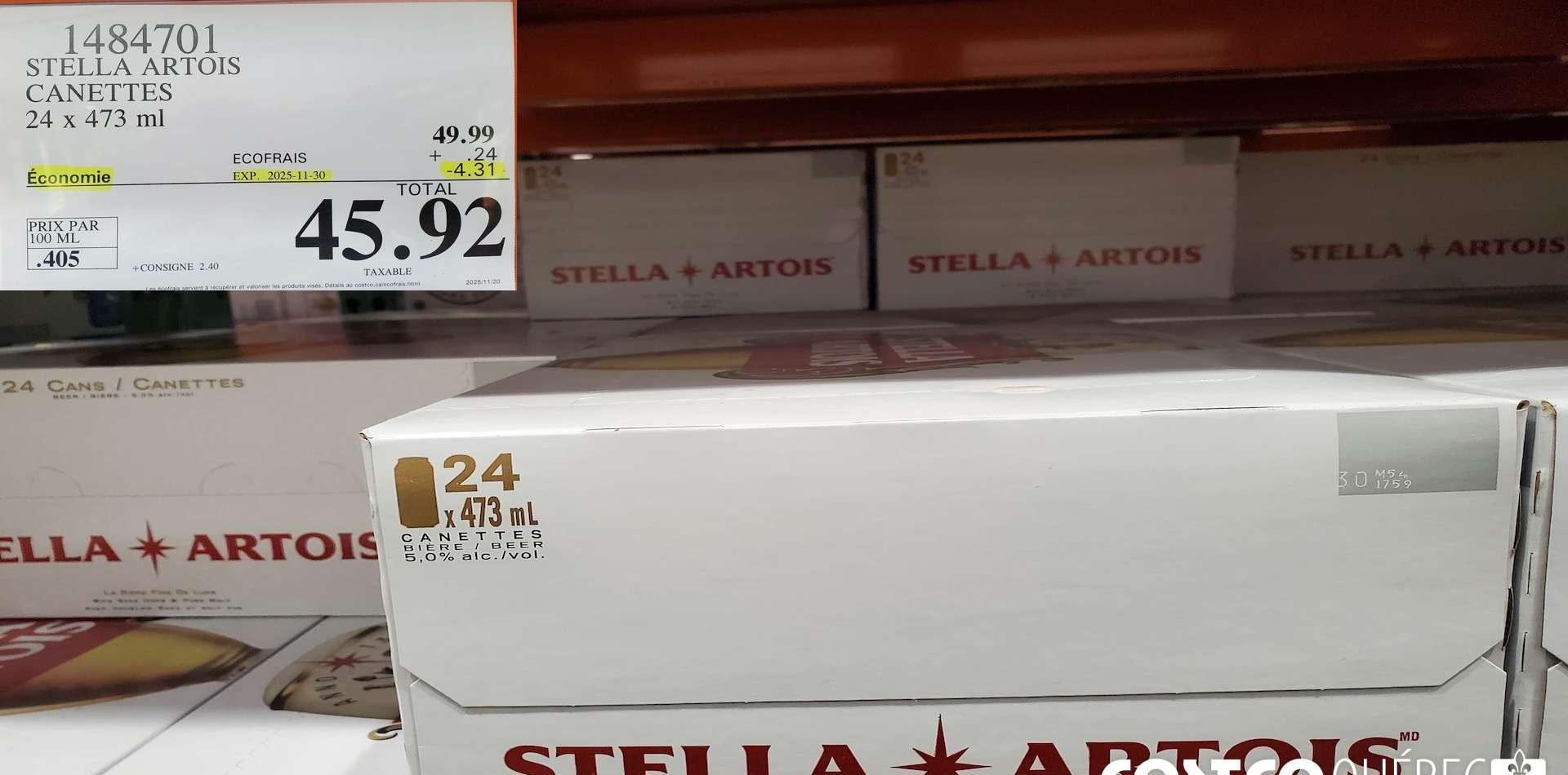 STELLA ARTOIS CANETTES 24 x 473 ml at Costco