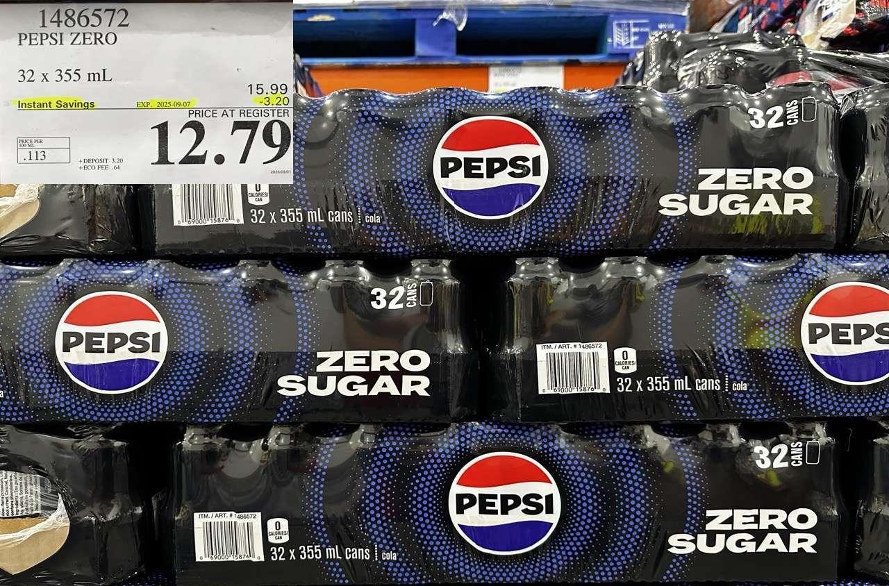 PEPSI ZERO 32 x 355 mL - Costco Canada deal - Save $3.20 - Food & Beverage