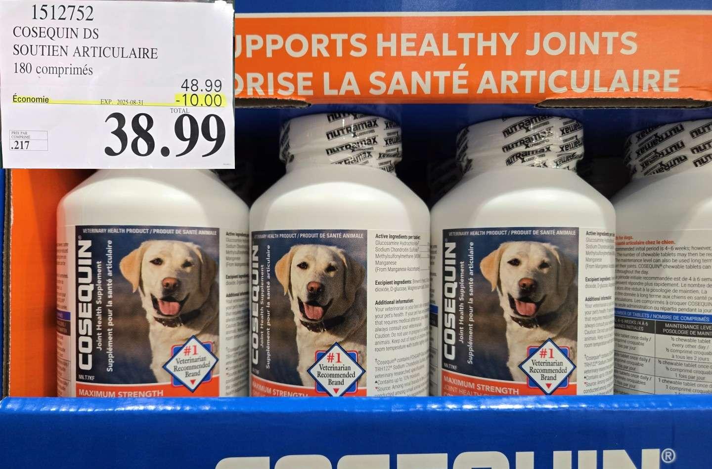 COSEQUIN DS  SOUTIEN ARTICULAIRE  180 comprimés at Costco