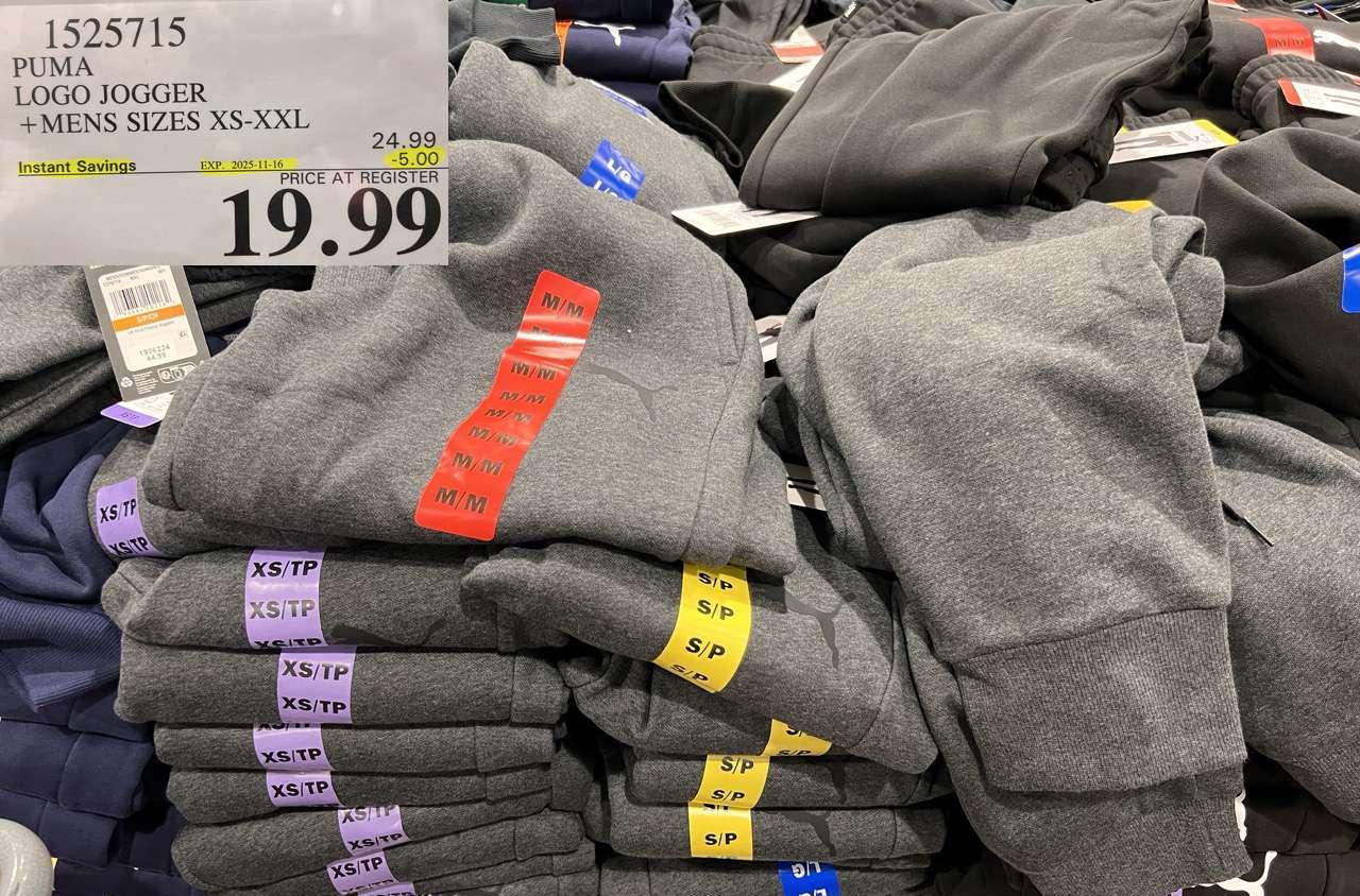 PUMA LOGO JOGGER MENS SIZES XS-XXL at Costco