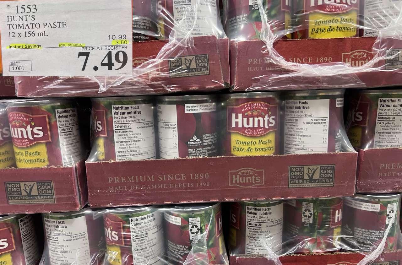 HUNT'S TOMATO PASTE 12 x 156 ml at Costco
