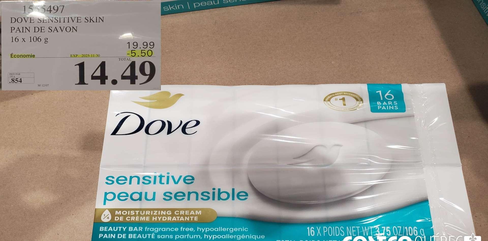 DOVE SENSITIVE SKIN PAIN DE SAVON at Costco