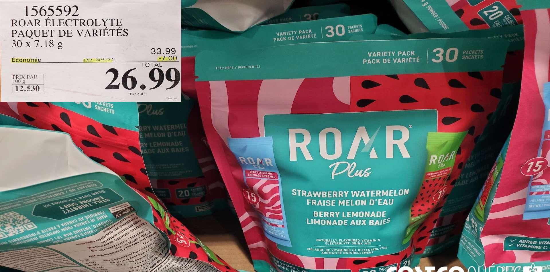 ROAR ELECTROLYTE PAQUET DE VARIETES at Costco